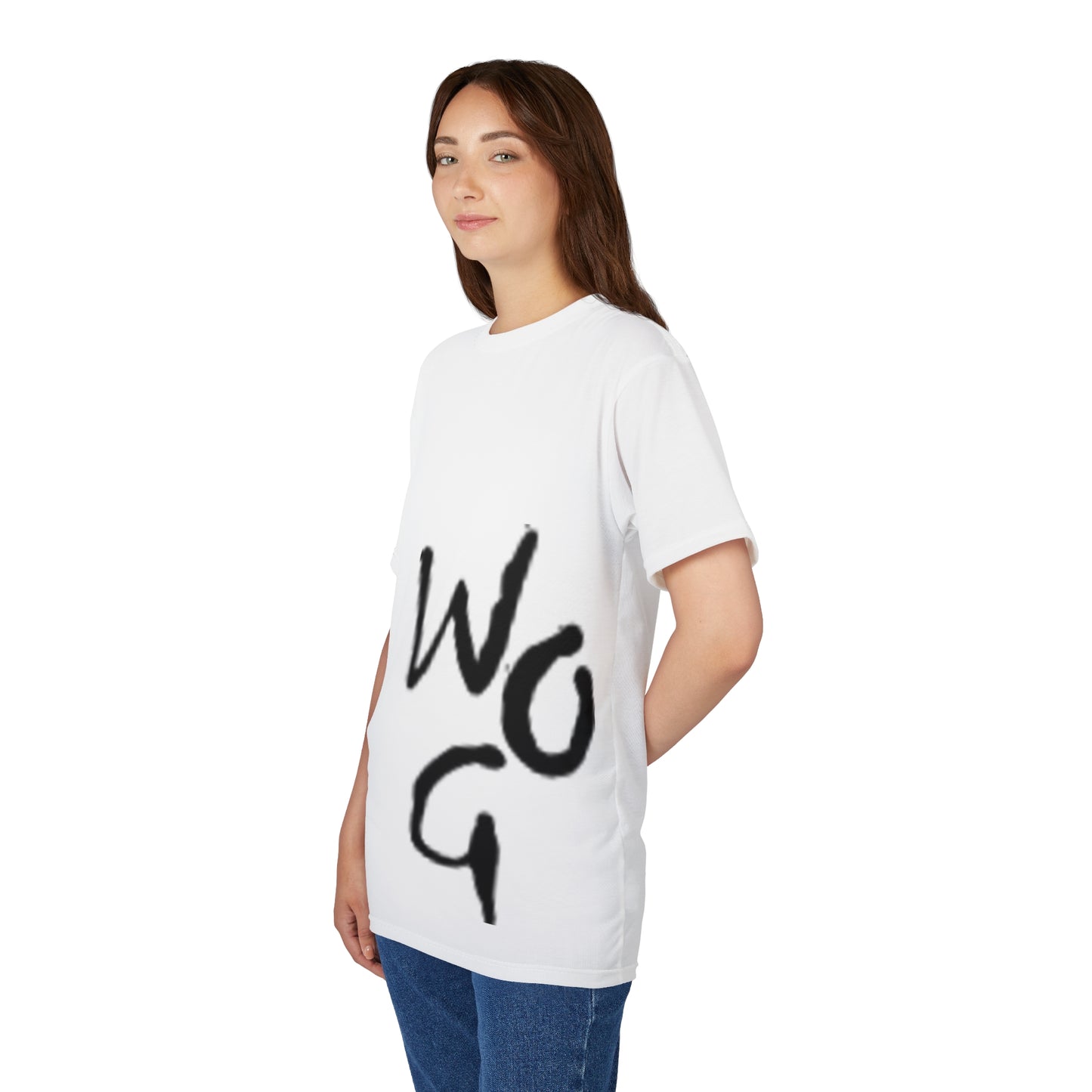 Unisex T-Shirt "SIDE LOGO" White Color.